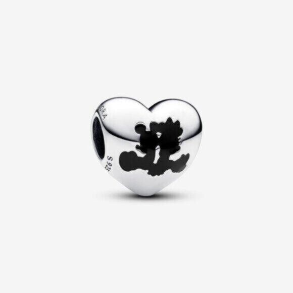 Disney Mickey Mouse & Minnie Mouse Heart Charm - Picture 1 of 5